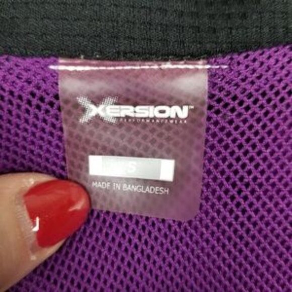 Xersion Athletic Workout Jacket Women's Small Black Purple Mesh Lining - Picture 2 of 8